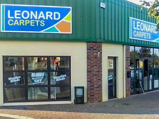 Exterior of Leonard Carpets Showroom in Portlaoise